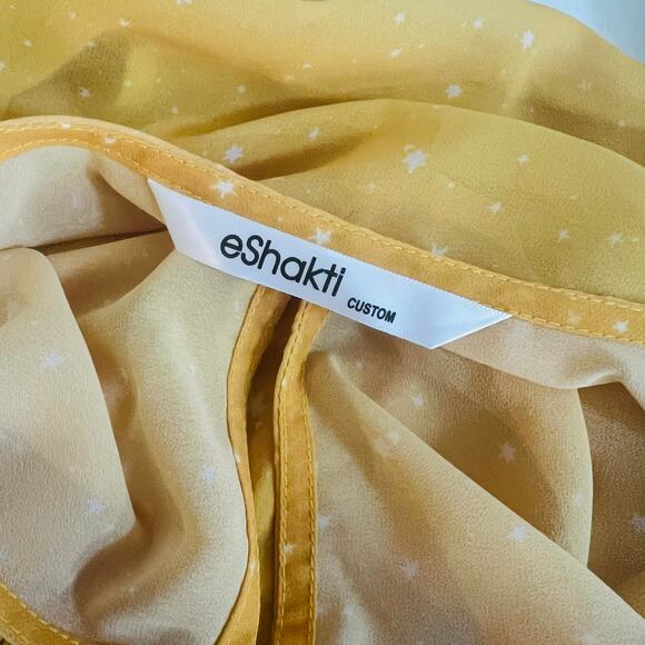 Eshakti Polka Dot Ombré Dolman Sleeve Dress Size M Medium Yellow Cream - Picture 3 of 7